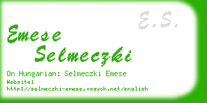 emese selmeczki business card